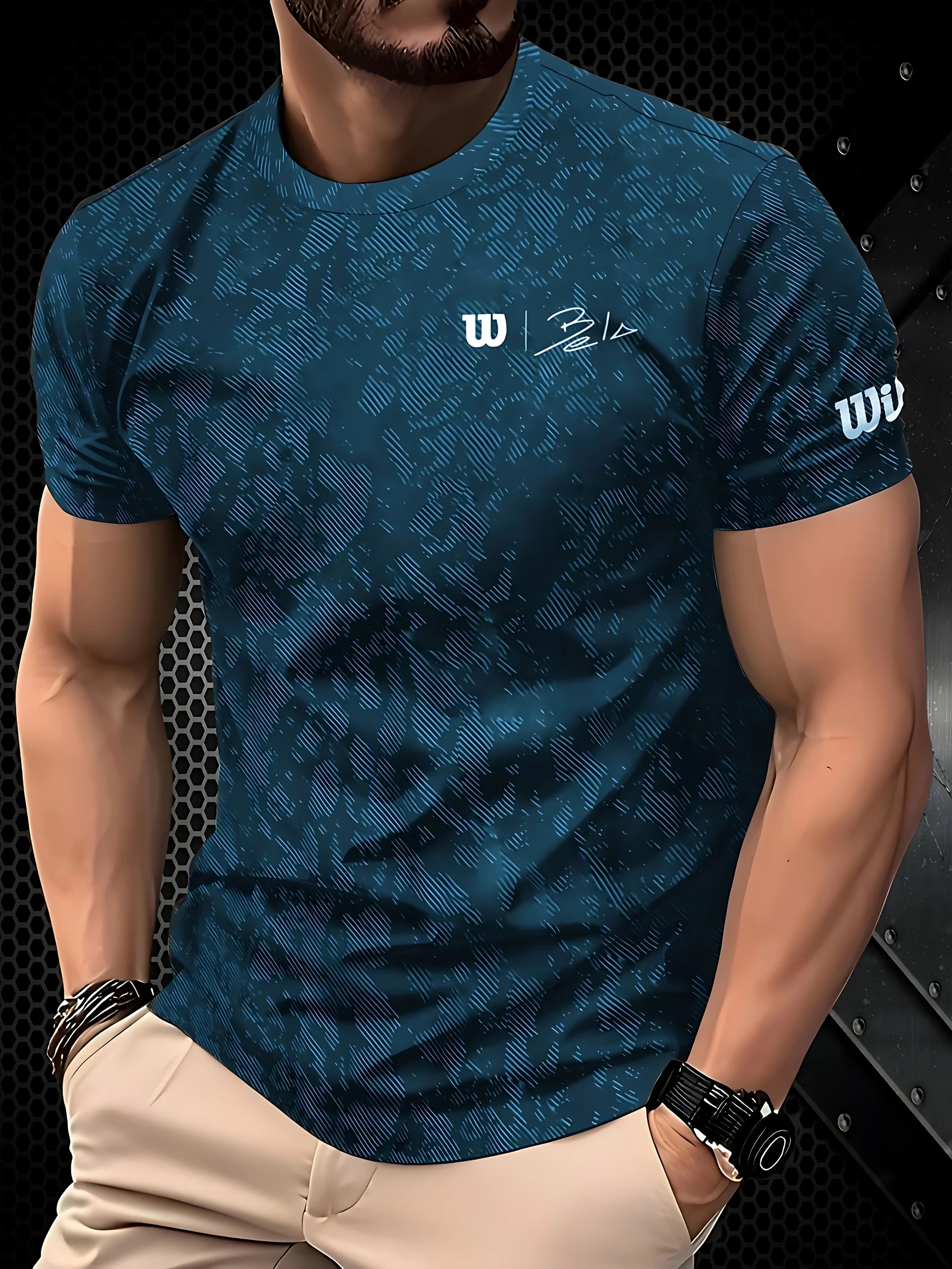 Camiseta Masculina Preta e Dourada com Estampa "King" - Luxo e Personalidade