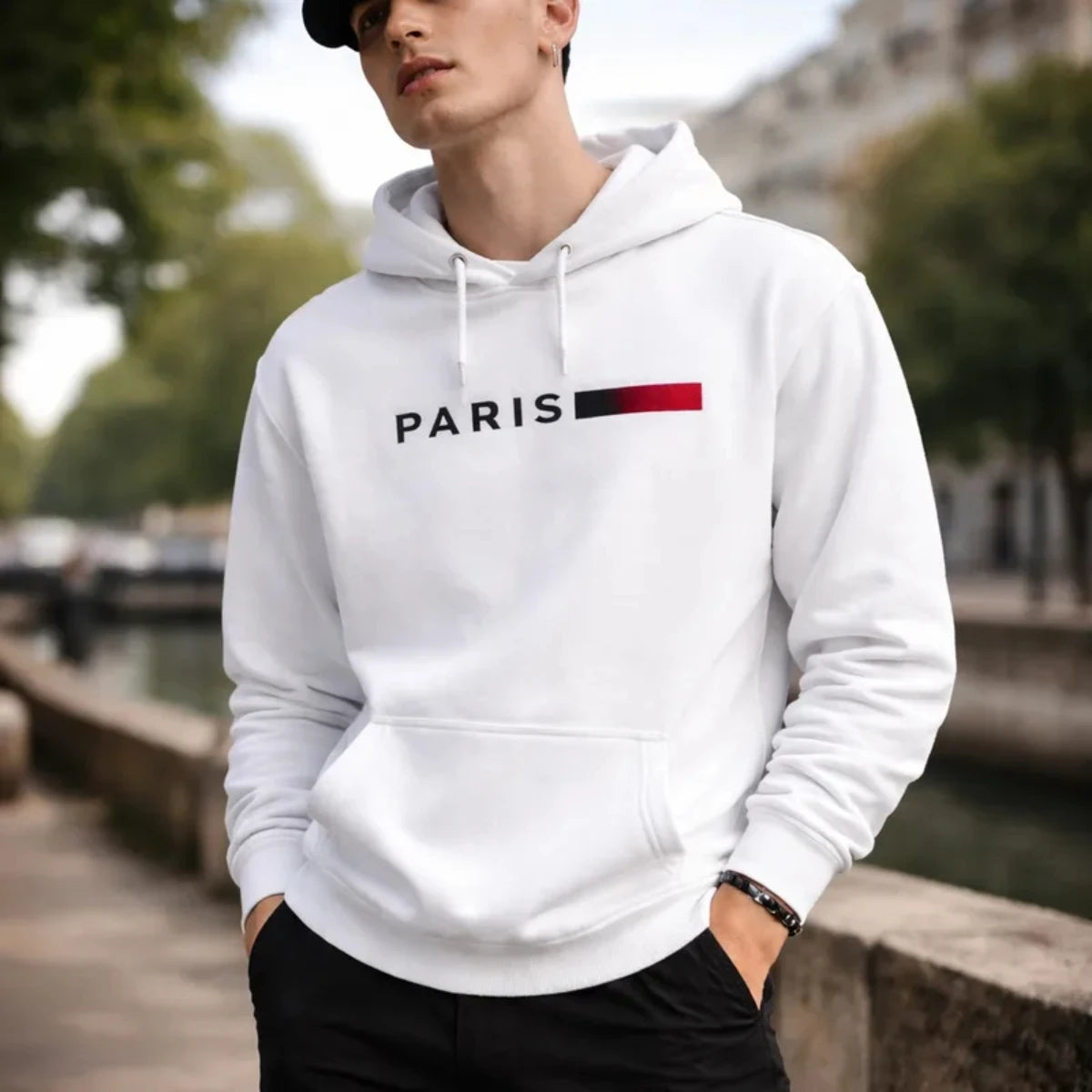Kangaroo Sweatshirt Unisex Cotton Hooded Paris GuGi Print Cool Blouse Plus Size Streetwear Luxury