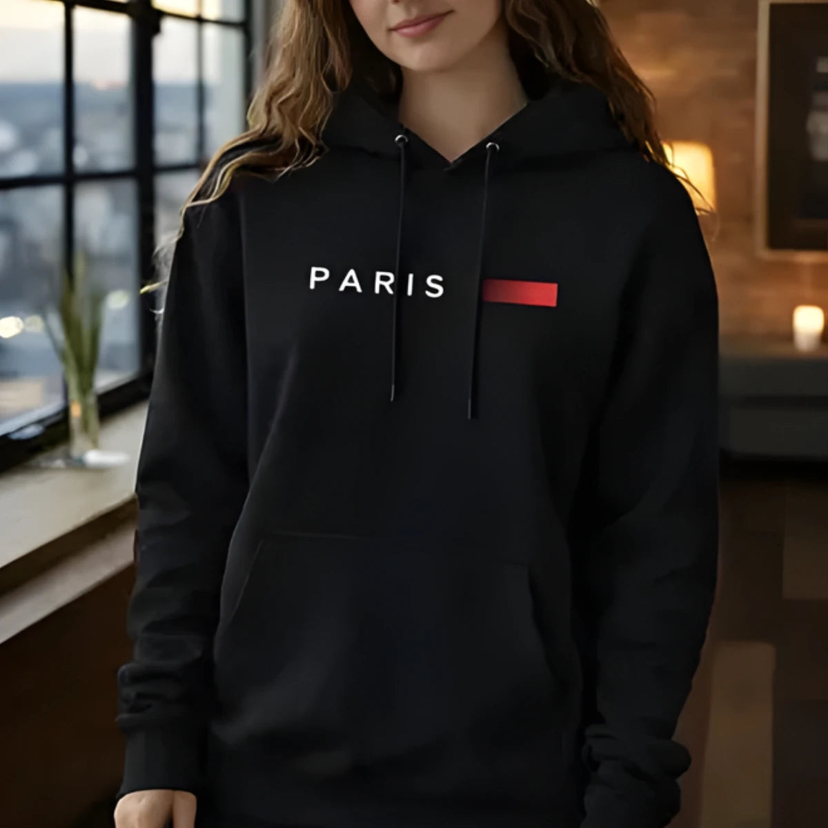 Kangaroo Sweatshirt Unisex Cotton Hooded Paris GuGi Print Cool Blouse Plus Size Streetwear Luxury