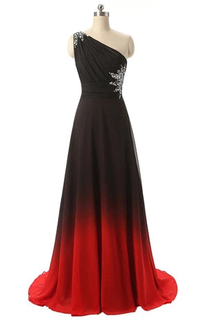 Women's Sexy Long V-Neck Beaded Prom Dresses A-Line Criss Cross Back Formal Occasion Evening Party Gown Vestidos De Gala BM400