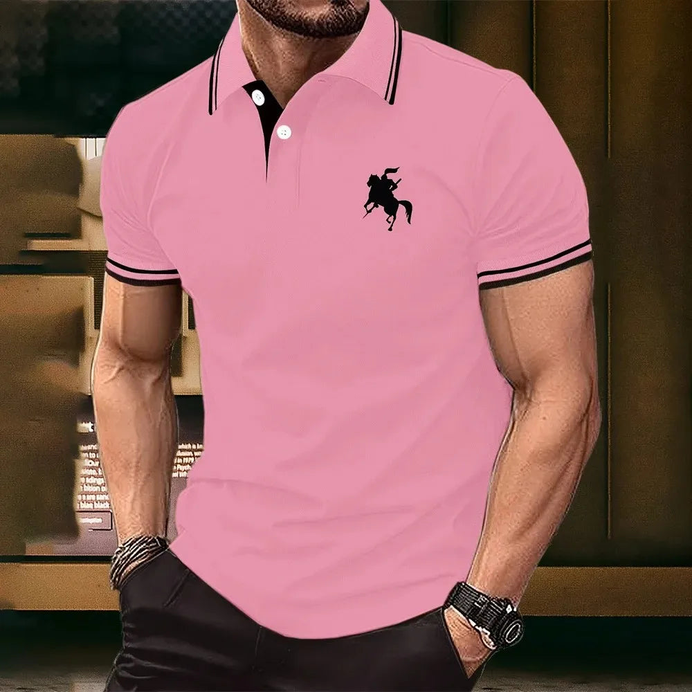 Camisa Polo Masculina com Estampa 3D - Leve Respirável Fashion Verão 2026