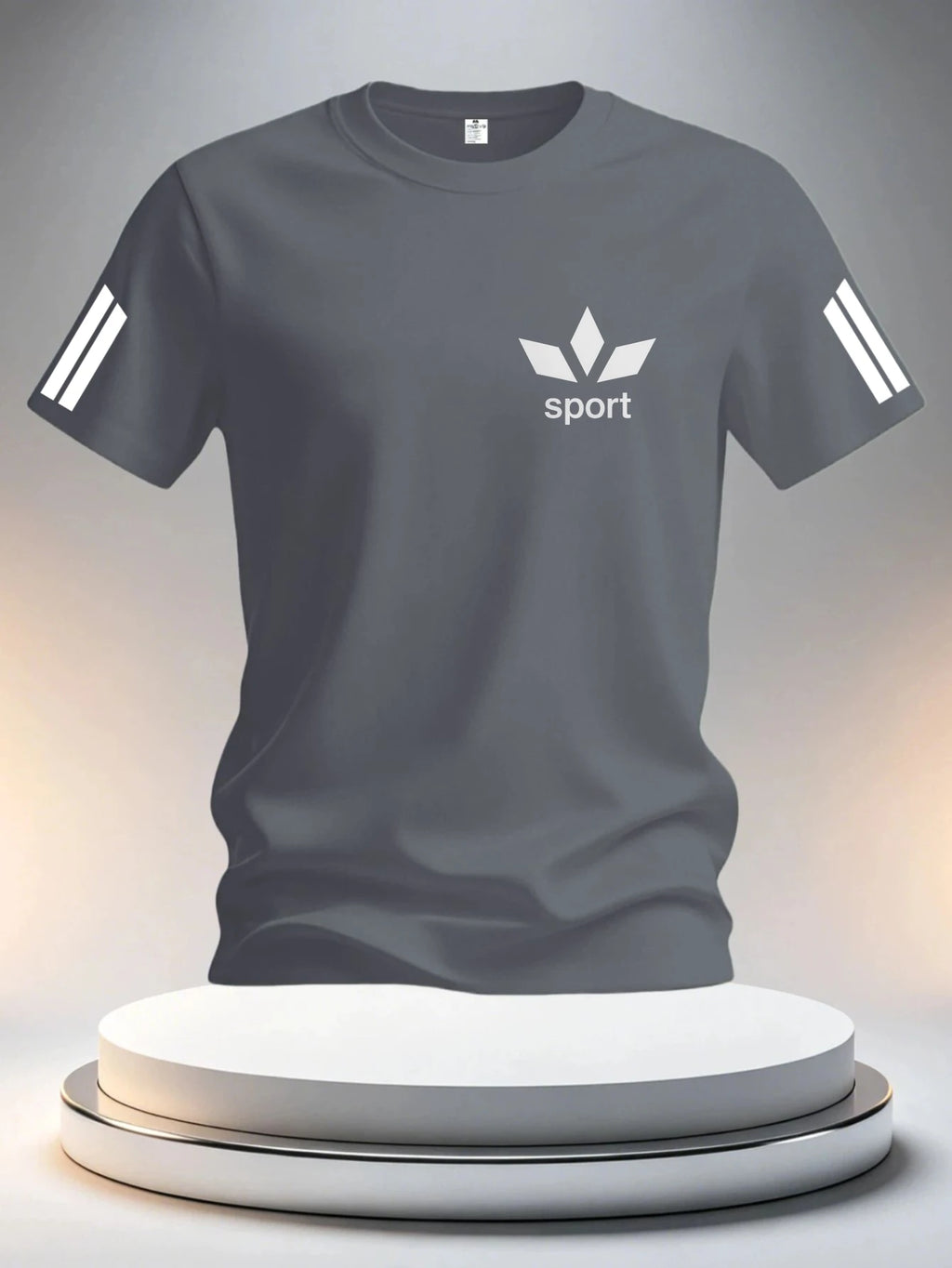 Leisure Hit Product Men'S Summer T-Shirt White Sport Stripes Design Fashion Design Printed T-Shirt Fitness Casual Leisure