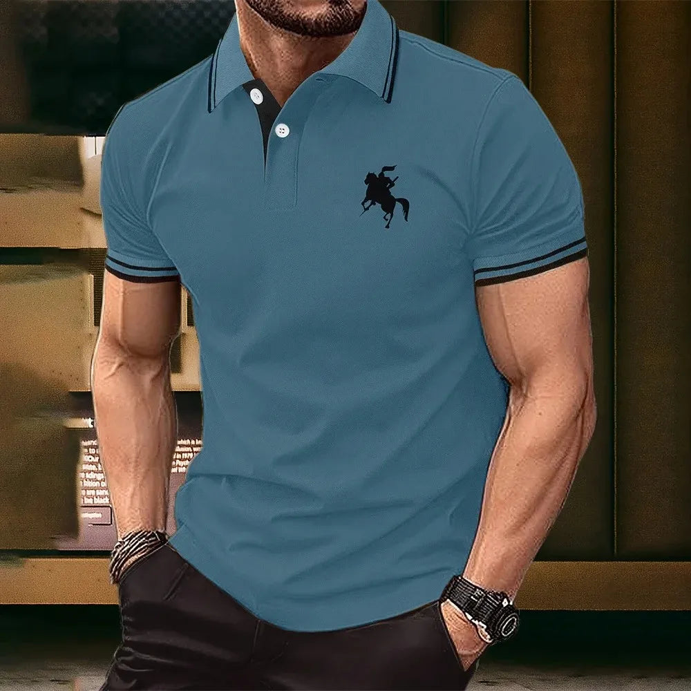 Camisa Polo Masculina com Estampa 3D - Leve Respirável Fashion Verão 2026
