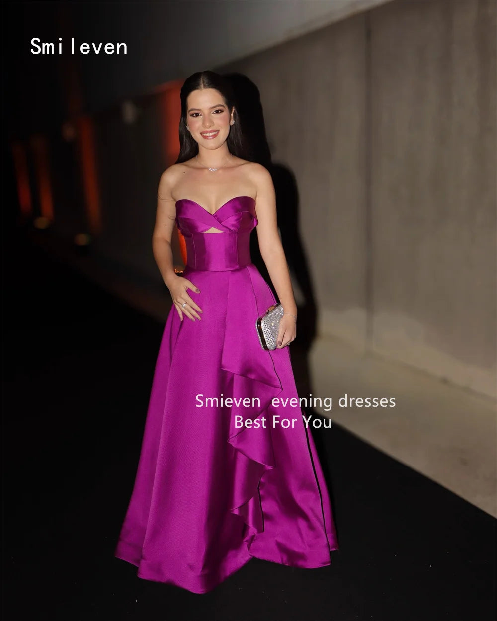 Smileven Luxury A Line Prom Dress Noval Sweetheart Party Gowns Sleeveless Waist Cinching Formal Occassion Dress Customized 2026