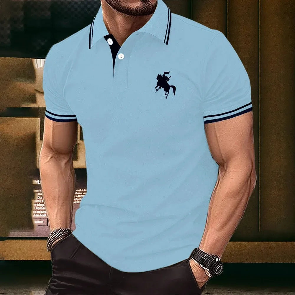 Camisa Polo Masculina com Estampa 3D - Leve Respirável Fashion Verão 2026