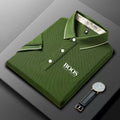 New Style Embroidered Men's High-end Summer Loose Short-sleeved POLO Shirt, Casual and Fashionable Top