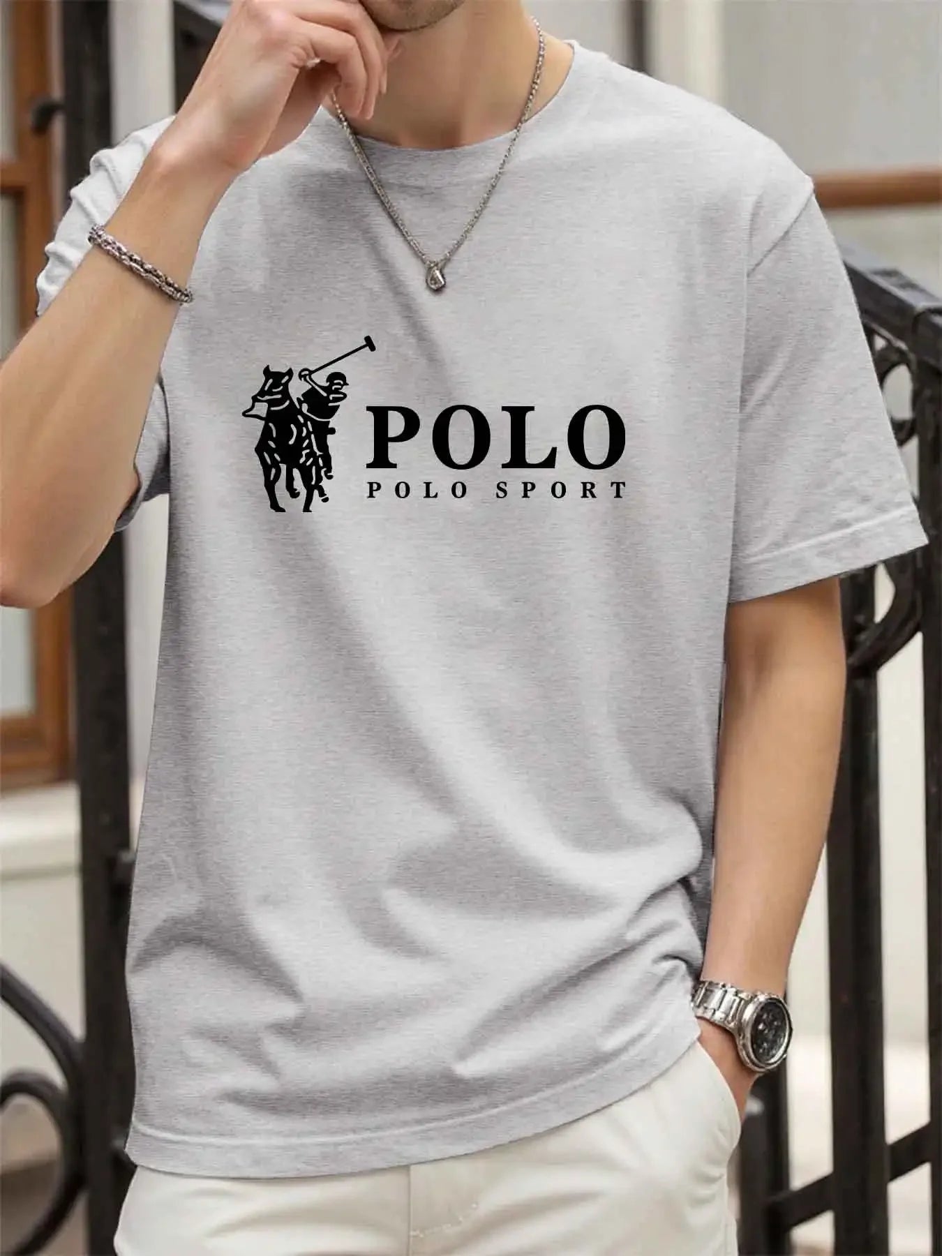 Conjunto Masculino Camiseta e Shorts - Casual Respirável Esportivo Verão