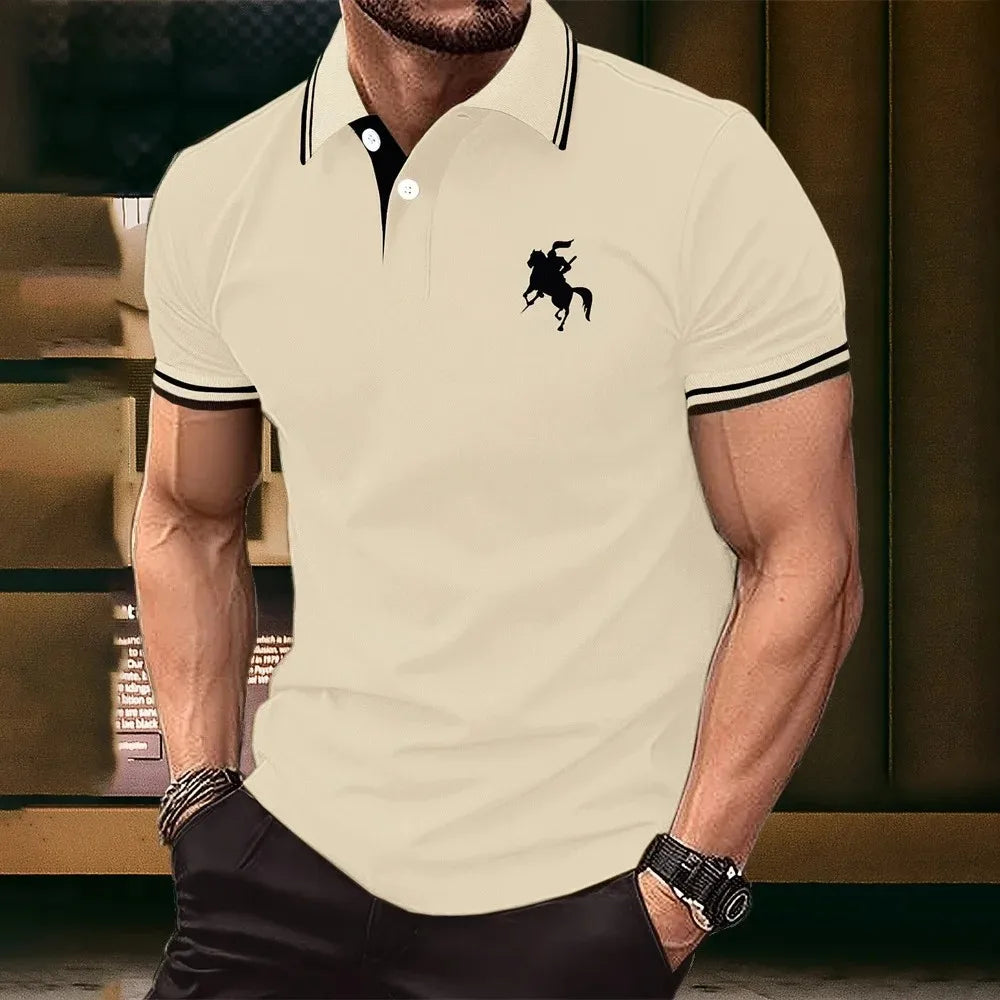 Camisa Polo Masculina com Estampa 3D - Leve Respirável Fashion Verão 2026