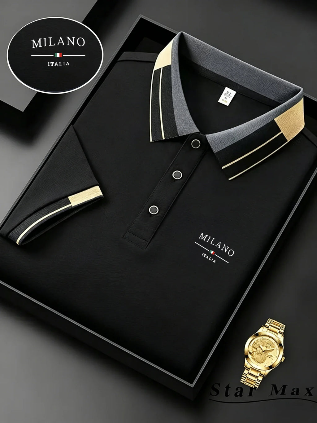 Camisa Polo Masculina de Luxo com Bordado de Cavalo - Estilo Milão Verão