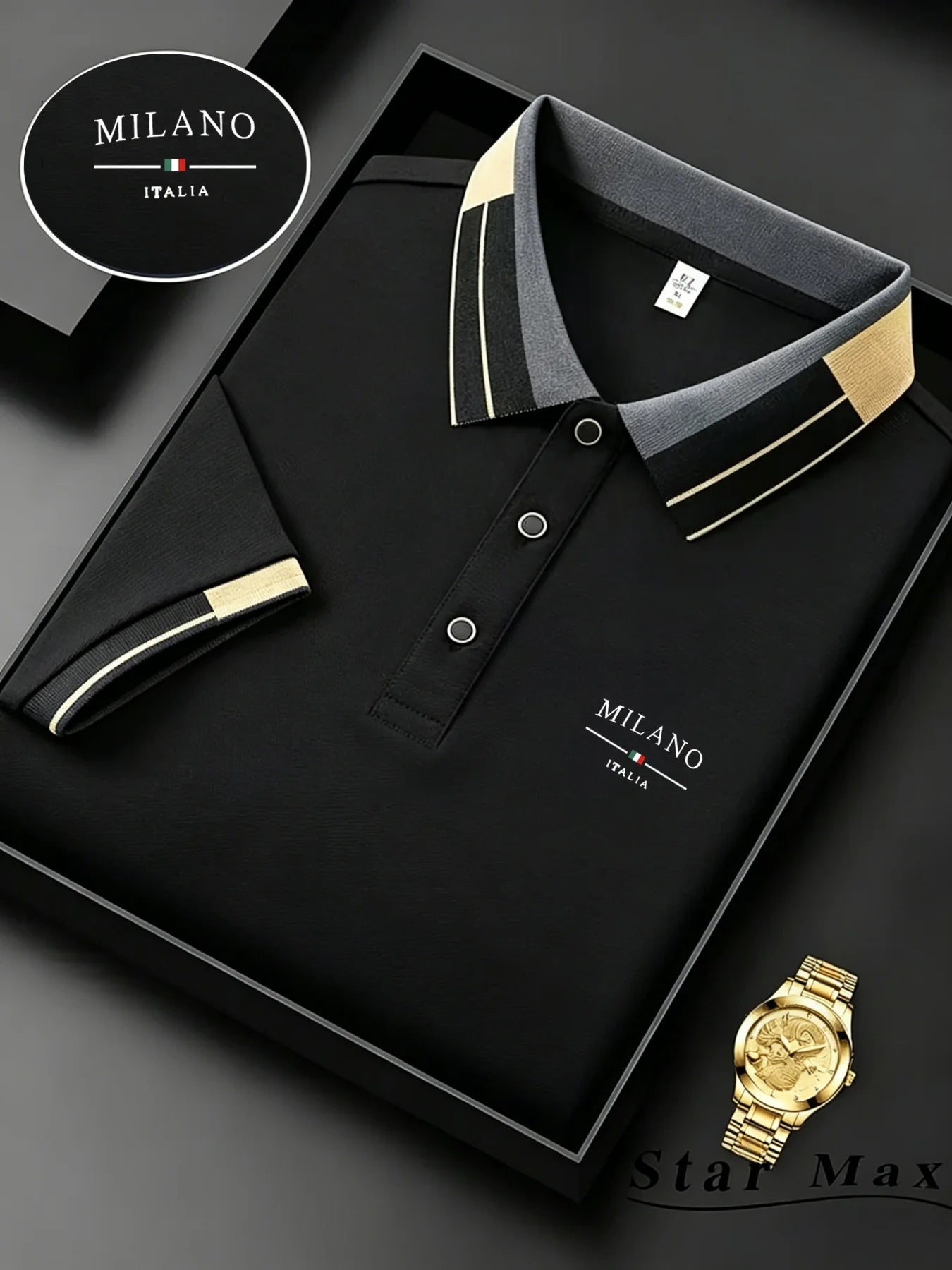 Camisa Polo Masculina de Luxo com Bordado de Cavalo - Estilo Milão Verão