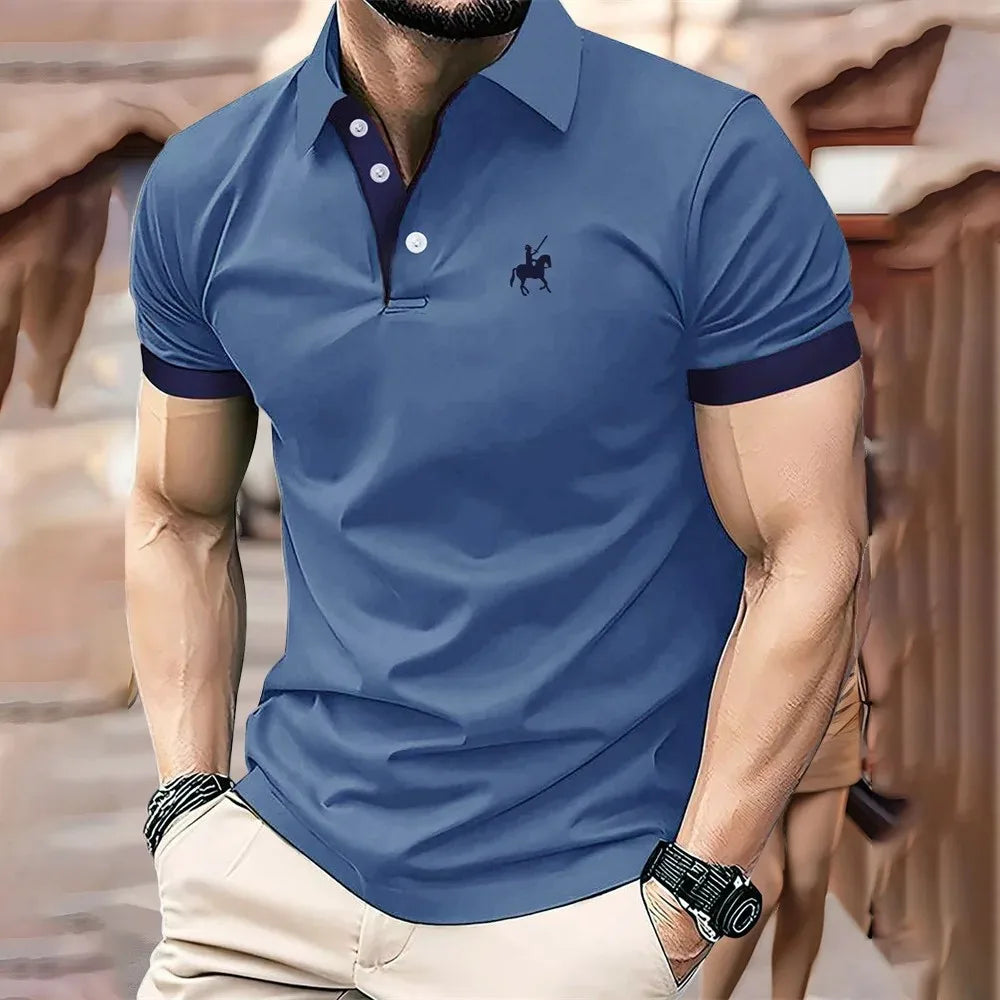 Camisa Polo Masculina com Estampa 3D - Leve Respirável Fashion Verão 2026