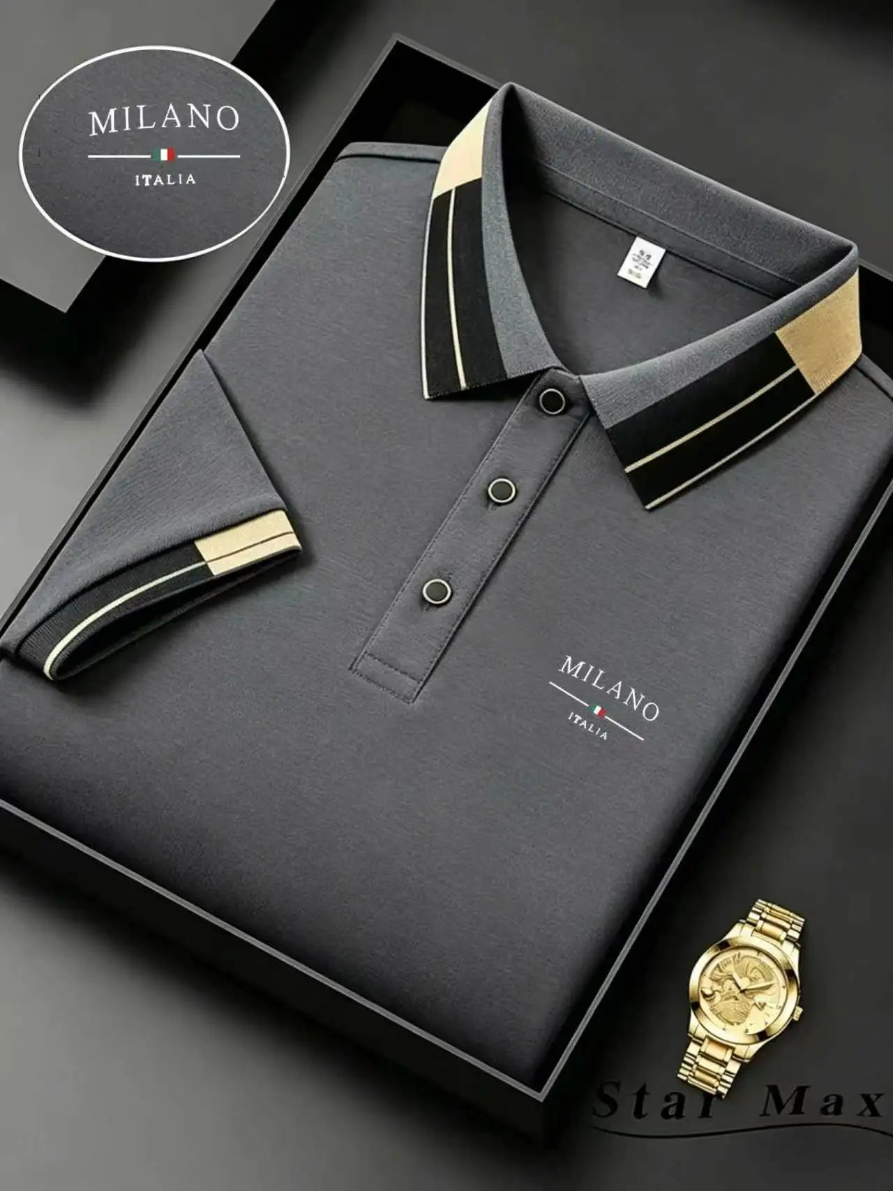 Camisa Polo Masculina de Luxo com Bordado de Cavalo - Estilo Milão Verão