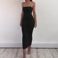 Vestido Longo Feminino com Alças - Sexy Suspensório Clube Verão