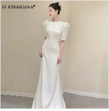 White Satin Bride Dress Elegant Embroidery Lace Formal Evening Summer Dresses for Women Sexy Backless Long Wedding Party Dress