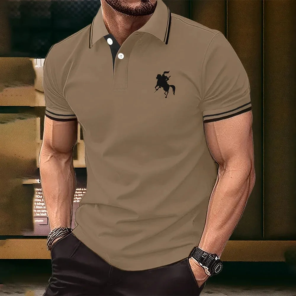 Camisa Polo Masculina com Estampa 3D - Leve Respirável Fashion Verão 2026
