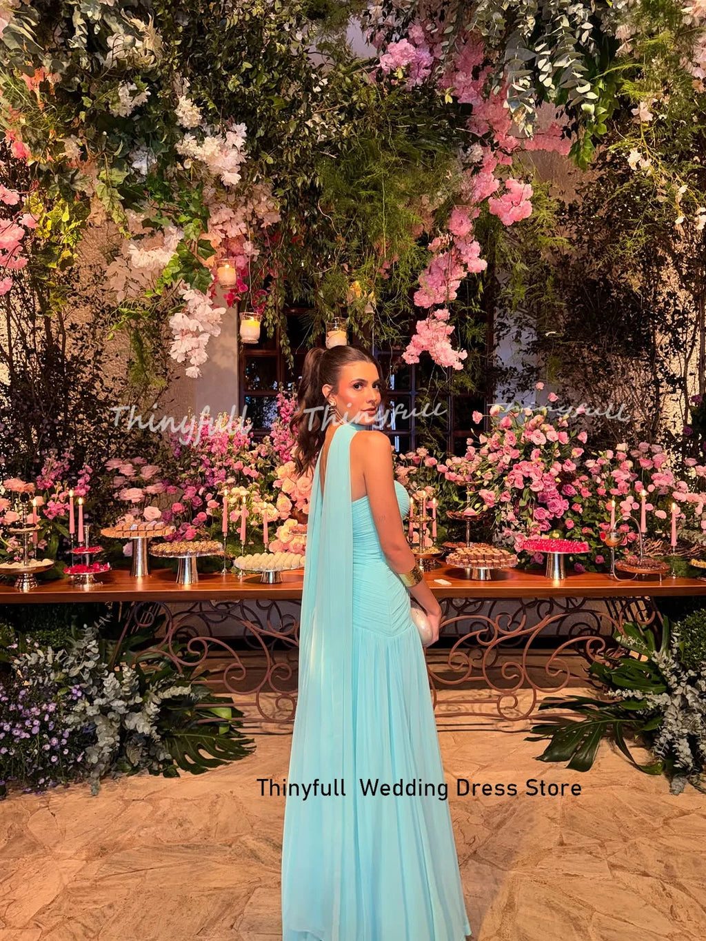 Thinyfull Chiffon Sleeveless Prom Dresses 2026 Sweetheart Mermaid Evening Party Dress Long Gowns Robe De Soirée Customized ﻿