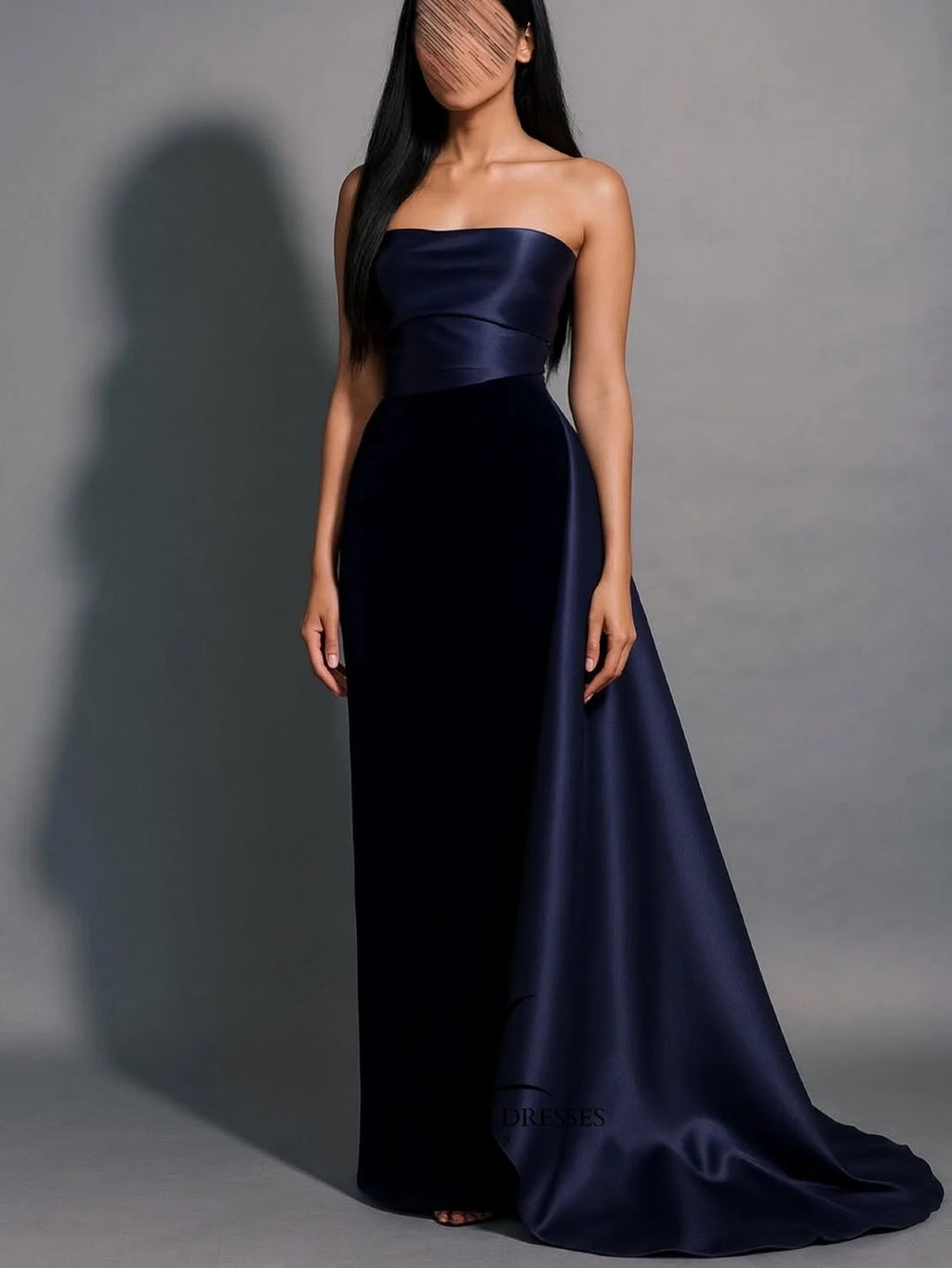 CUYUN Strapless Saudi Prom Dresses with Train Customized A Line Floor-Length Elegant Evening Gown Special Occasion Dresses