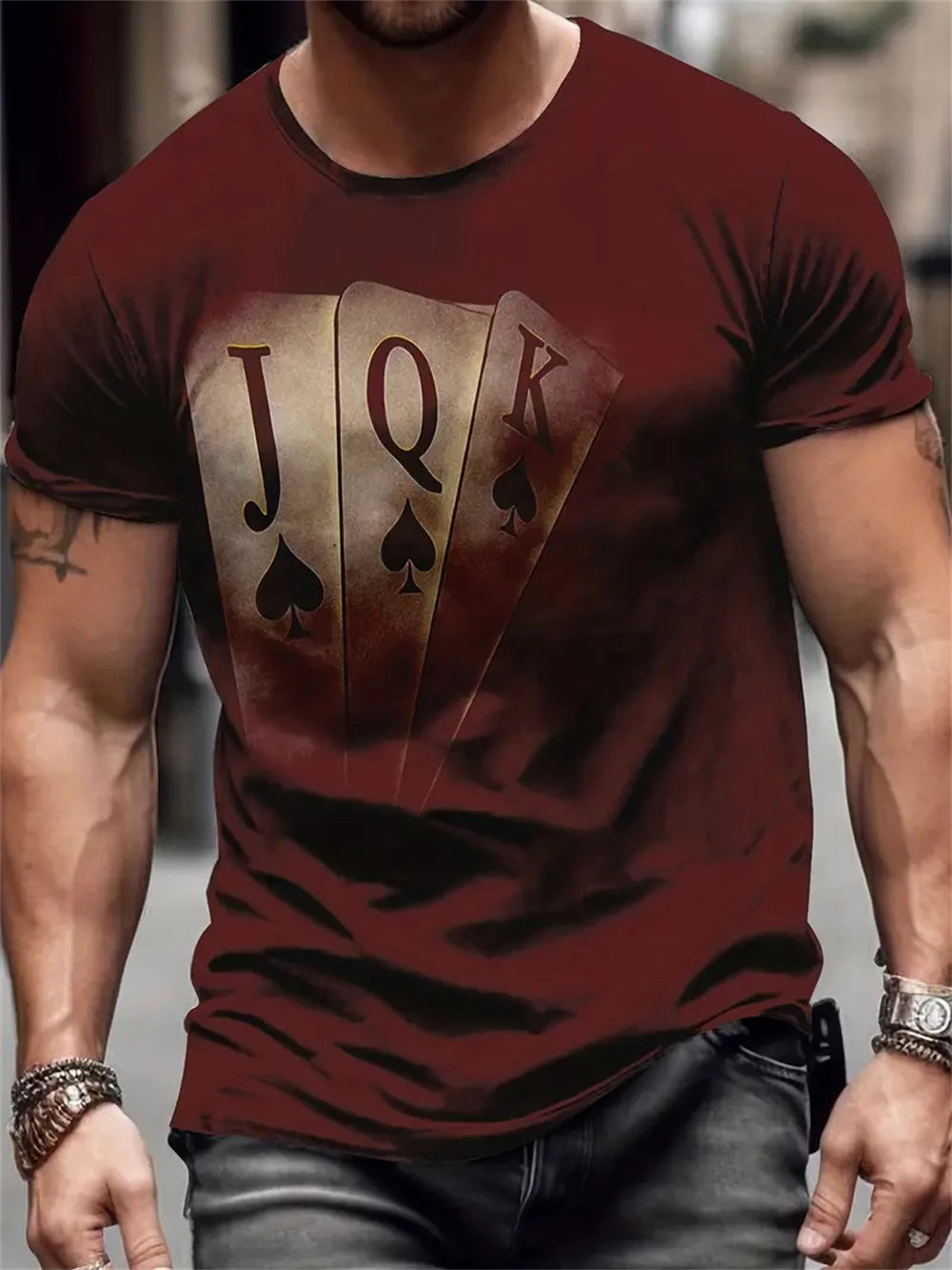 Camiseta Masculina Preta e Dourada com Estampa "King" - Luxo e Personalidade