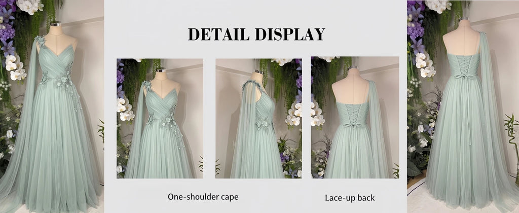 Lucy Light Green Party Evening Dress Mesh Grace Eid Al-fitr Line A Prom Dresses 2024 Ball Gowns Formal Wedding Long Customized