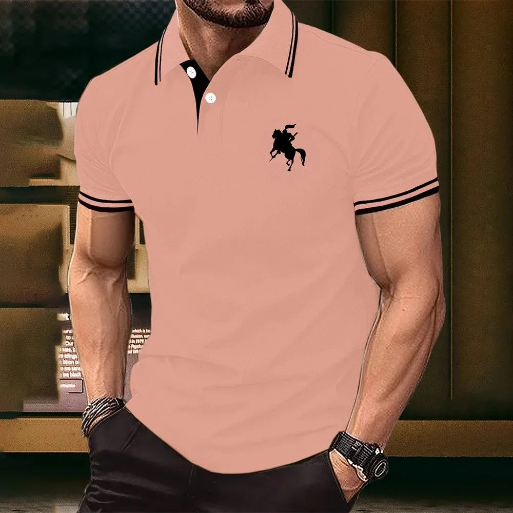 Camisa Polo Masculina com Estampa 3D - Leve Respirável Fashion Verão 2026