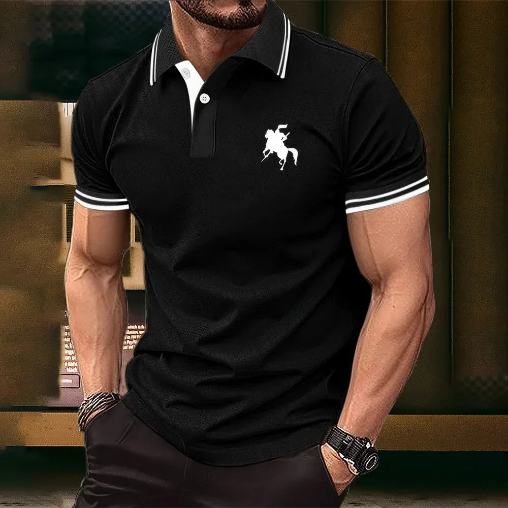 Camisa Polo Masculina com Estampa 3D - Leve Respirável Fashion Verão 2026