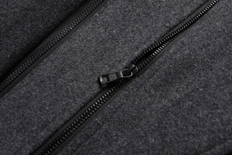 Men's Wool Overcoat Winter Business Coat Double Collar Warm Trench Coat for Men Cold Resistant Classic Long Jacket