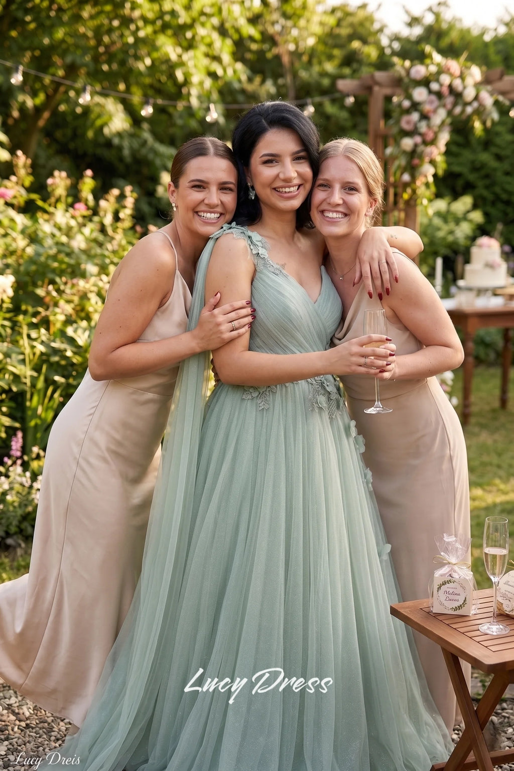 Lucy Light Green Party Evening Dress Mesh Grace Eid Al-fitr Line A Prom Dresses 2024 Ball Gowns Formal Wedding Long Customized