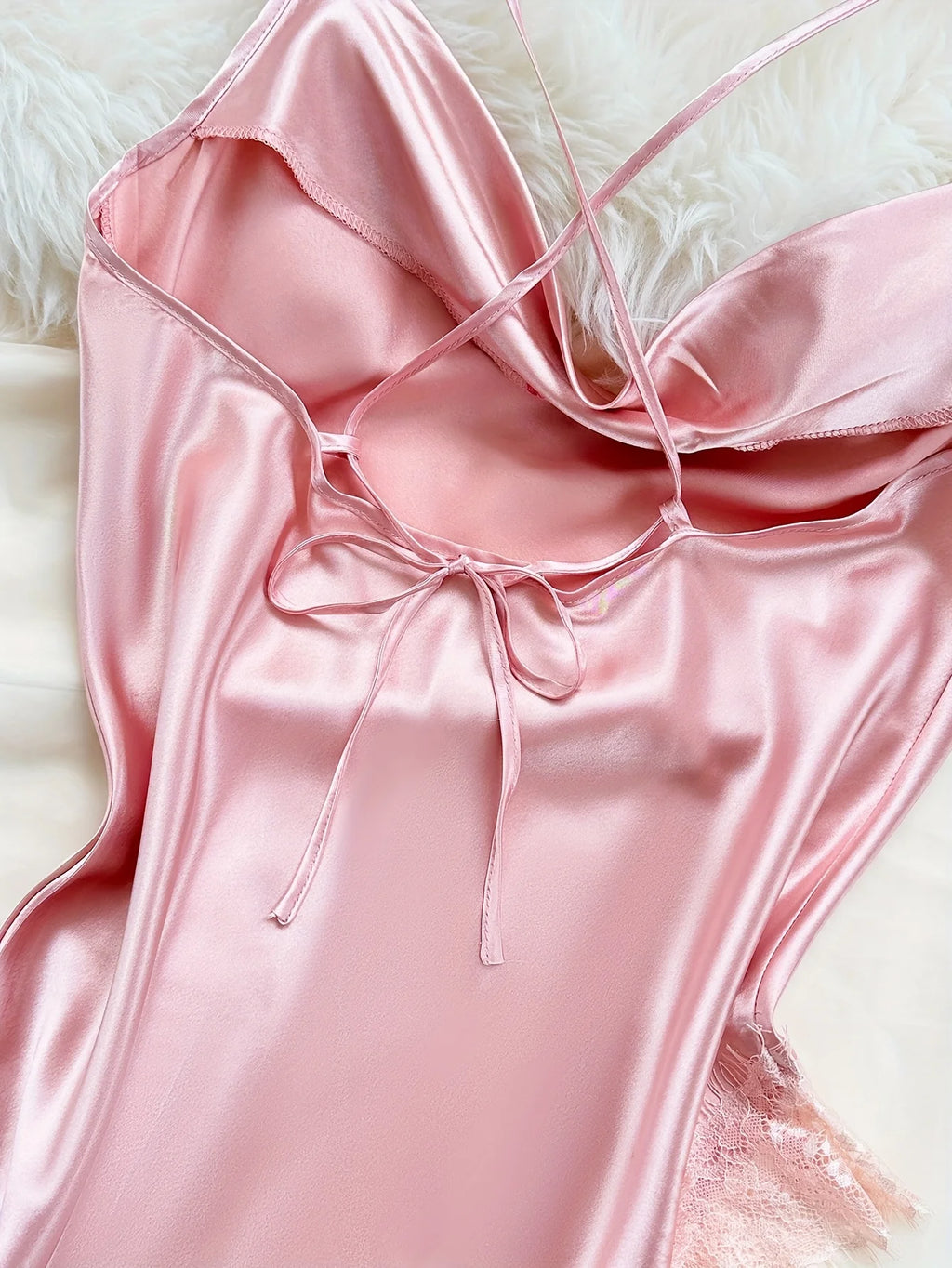 Pijama Feminino de Renda com Camisola Longa e Confortável