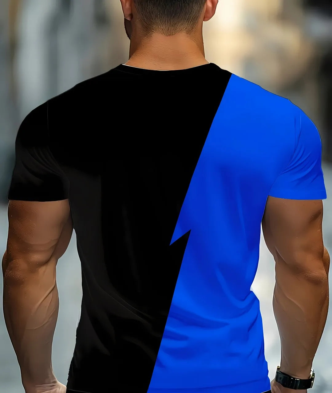 Summer 2025 new men's T-shirt Lightweight breathable casual and sporty polyester fiber outdoor men's T-shirt