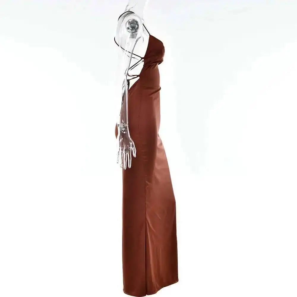 Avrilyaan Satin Backless Slim Sexy Dress Women 2024 Bodycon Long Summer Dress Mermaid Elegant NightClub Party Dresses Vestidos