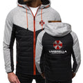2025 Spring And Autumn Man's Zipper Drawstring Hooded Jacket Coat Umbrella Corporation Graphic Logo Print Simple Style Hoodies