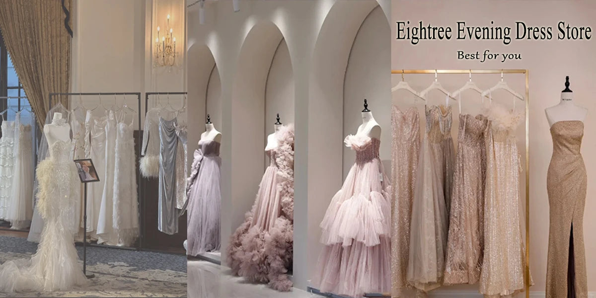 Eightree Hot Pink Sweetheart Neck A Line Evening Dresses Lace Waist Prom Gown Floor Length Party Gown vestido festa Customized