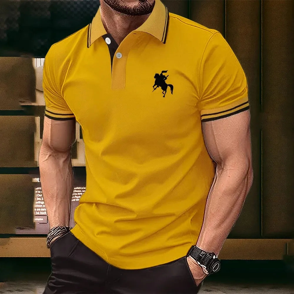 Camisa Polo Masculina com Estampa 3D - Leve Respirável Fashion Verão 2026
