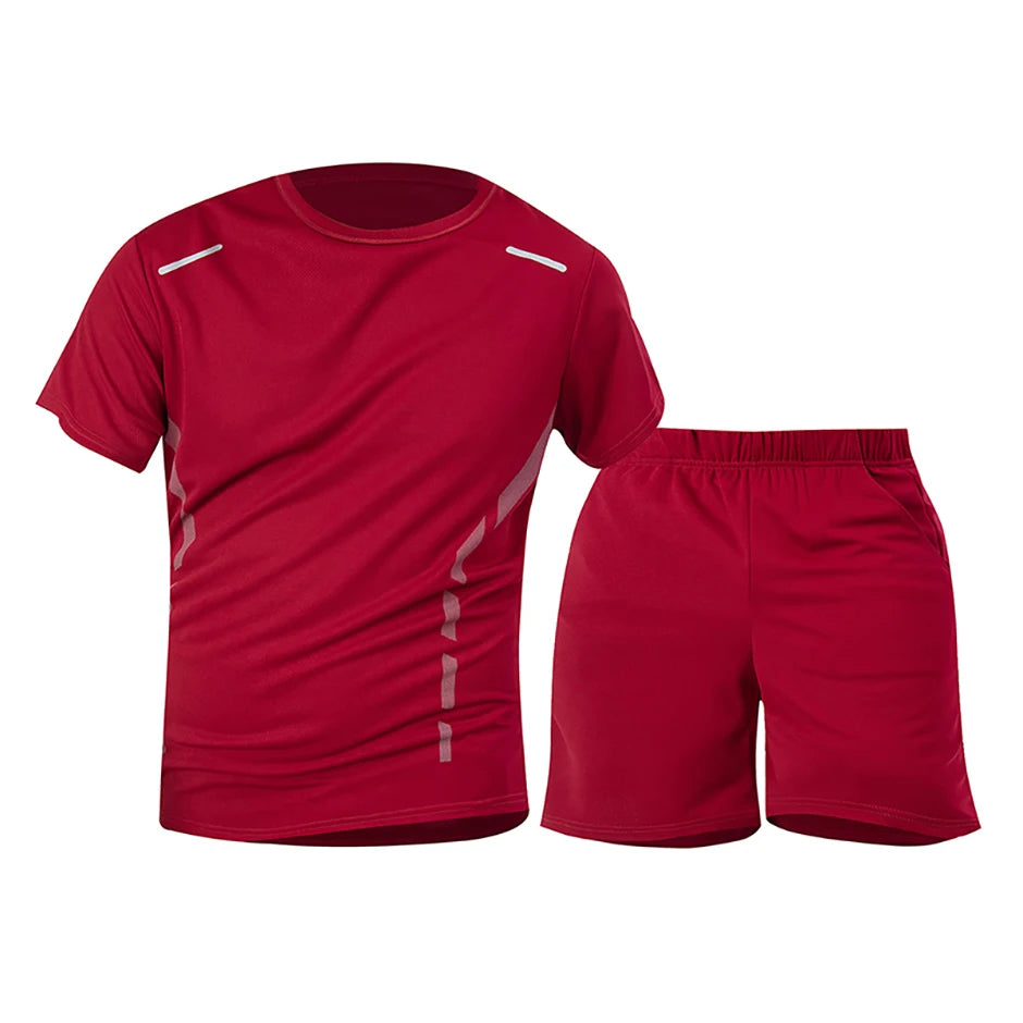 1/2/4 Piece Men's Quick Drying Sports Suit Casual Breathable Short Sleeved T-shirt Pocket Versatile Shorts For Teenagers To Wear