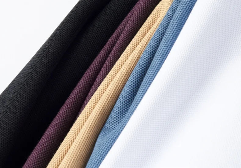 Summer New Luxury Brand Embroidered Logo Polo Shirt for Men, 100% Pure Cotton, Breathable Casual Business Short-Sleeve T-Shirt