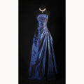 Blue Women Dresses Flower Taffeta Sleeveless Formal Classcial Valentine's Dresses Elegant Birthday And Evening Party Gowns