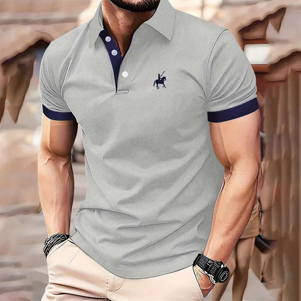 Camisa Polo Masculina com Estampa 3D - Leve Respirável Fashion Verão 2026