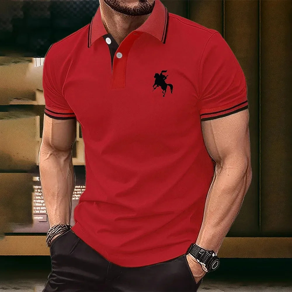 Camisa Polo Masculina com Estampa 3D - Leve Respirável Fashion Verão 2026
