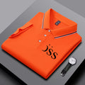 2026 men's multi color lapel shirt with trendy print, striped collar, summer breathable casual business top