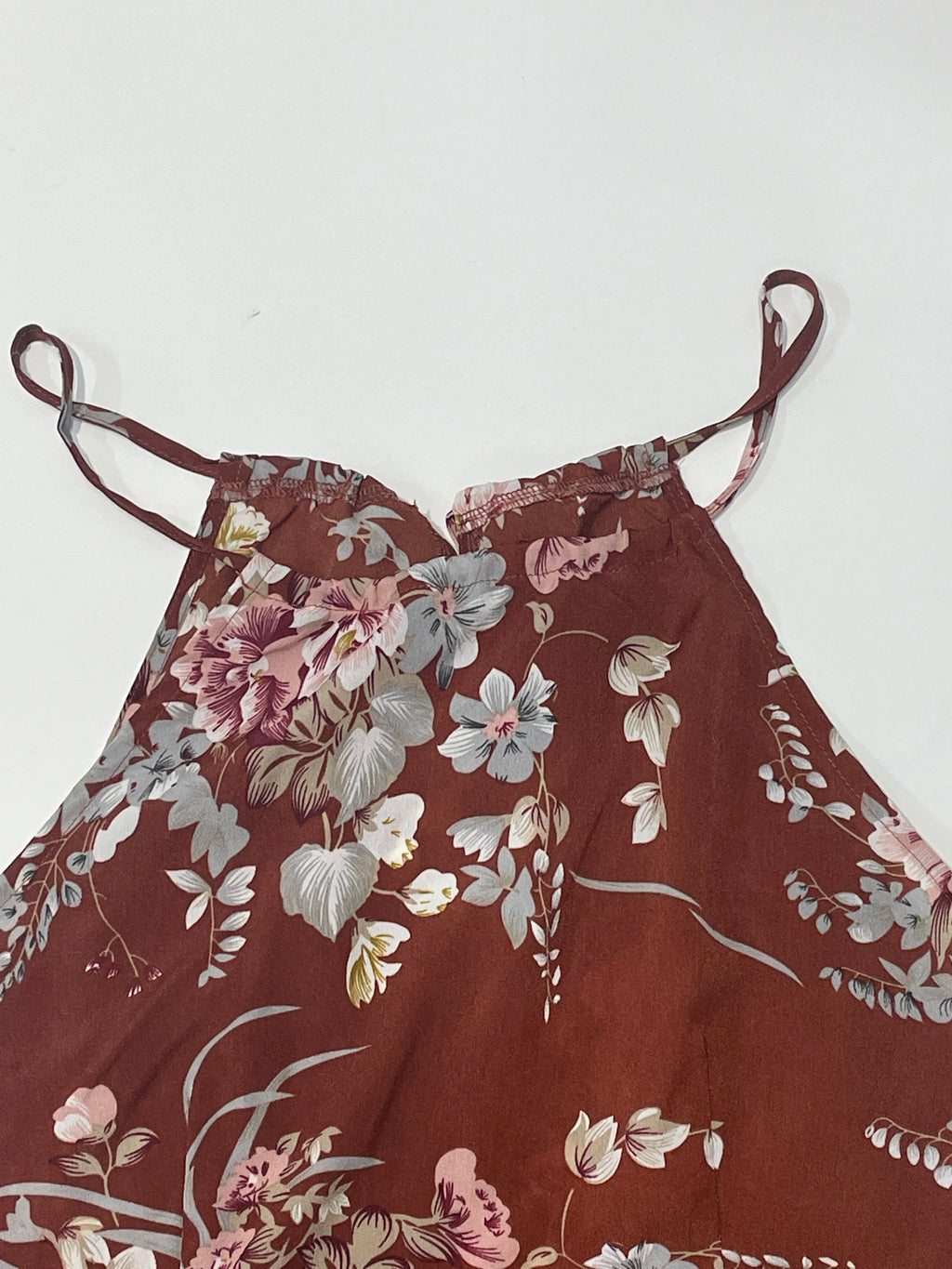 Vestido Halter Floral com Fenda Alta - Sleeveless Sexy Bodycon Praia Festa Verão