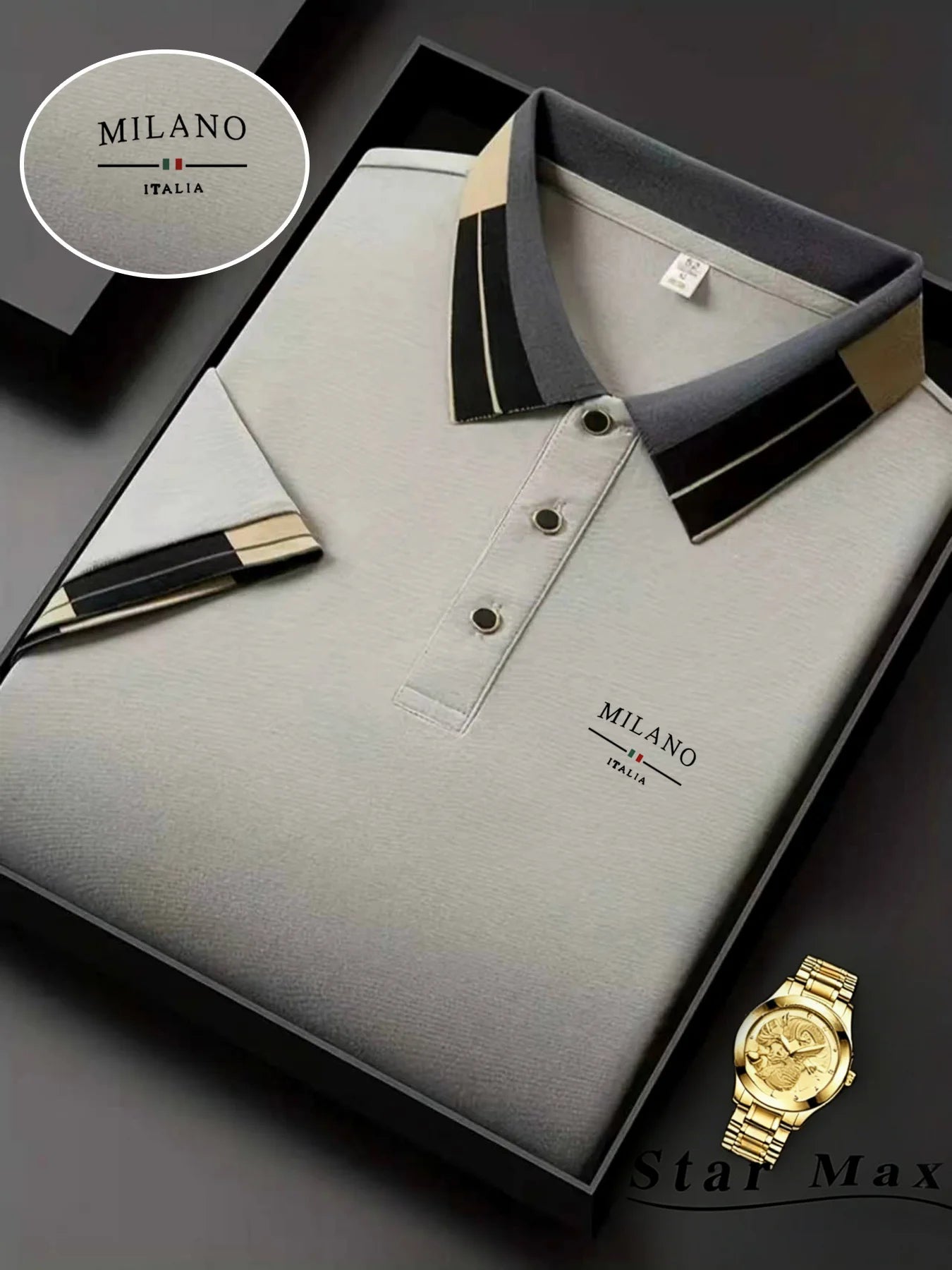 Camisa Polo Masculina de Luxo com Bordado de Cavalo - Estilo Milão Verão